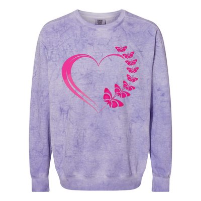 Cute Butterfly Heart Butterflies Colorblast Crewneck Sweatshirt