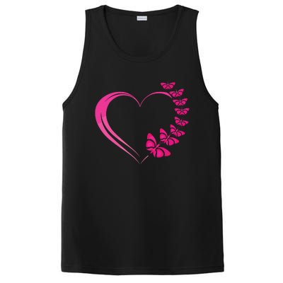 Cute Butterfly Heart Butterflies PosiCharge Competitor Tank