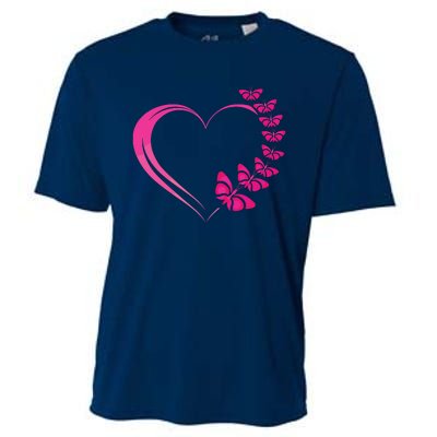 Cute Butterfly Heart Butterflies Cooling Performance Crew T-Shirt