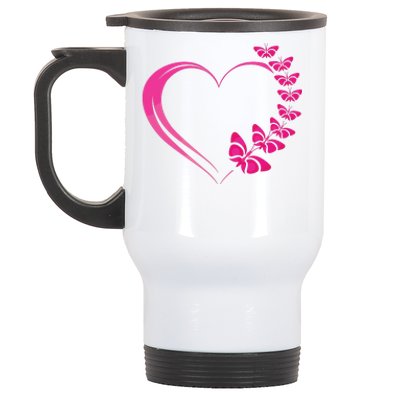 Cute Butterfly Heart Butterflies Stainless Steel Travel Mug