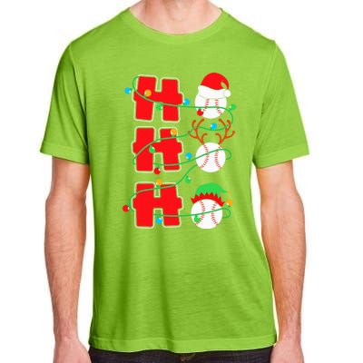 Christmas Baseball Ho Ho Ho Funny Xmas Sports Gift Adult ChromaSoft Performance T-Shirt