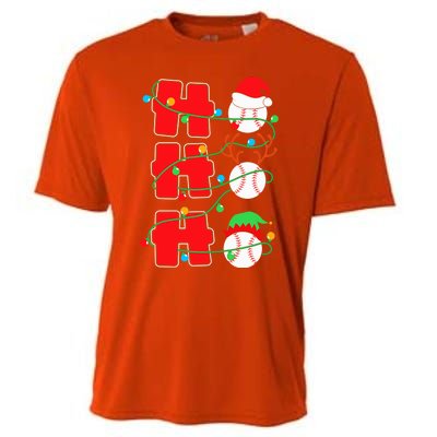 Christmas Baseball Ho Ho Ho Funny Xmas Sports Gift Cooling Performance Crew T-Shirt