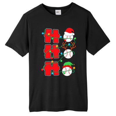 Christmas Baseball Ho Ho Ho Funny Xmas Sports Gift Tall Fusion ChromaSoft Performance T-Shirt