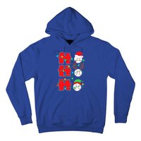 Christmas Baseball Ho Ho Ho Funny Xmas Sports Gift Hoodie