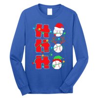 Christmas Baseball Ho Ho Ho Funny Xmas Sports Gift Long Sleeve Shirt