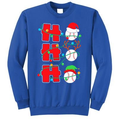 Christmas Baseball Ho Ho Ho Funny Xmas Sports Gift Sweatshirt