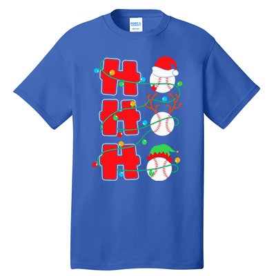 Christmas Baseball Ho Ho Ho Funny Xmas Sports Gift Tall T-Shirt