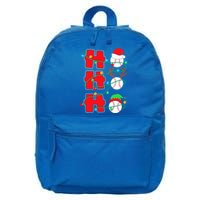 Christmas Baseball Ho Ho Ho Funny Xmas Sports Gift 16 in Basic Backpack