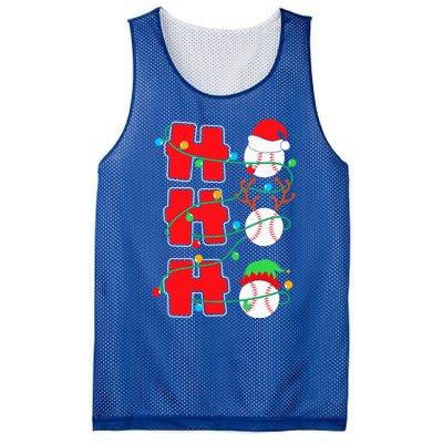 Christmas Baseball Ho Ho Ho Funny Xmas Sports Gift Mesh Reversible Basketball Jersey Tank