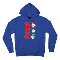 Christmas Baseball Ho Ho Ho Funny Xmas Sports Gift Tall Hoodie