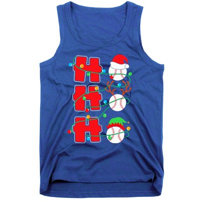 Christmas Baseball Ho Ho Ho Funny Xmas Sports Gift Tank Top