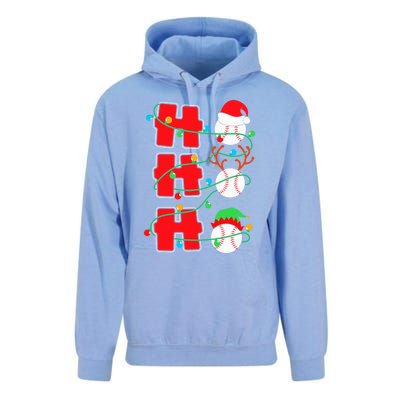 Christmas Baseball Ho Ho Ho Funny Xmas Sports Gift Unisex Surf Hoodie