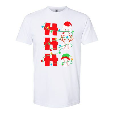 Christmas Baseball Ho Ho Ho Funny Xmas Sports Gift Softstyle CVC T-Shirt