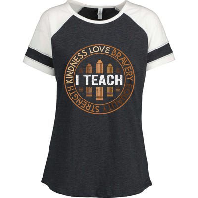 Celebrate Black History Month I Teach Black History Teacher Enza Ladies Jersey Colorblock Tee