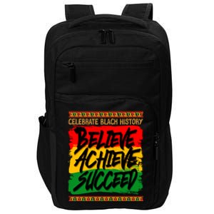 Celebrate Black History Believe Achieve Succeed Impact Tech Backpack