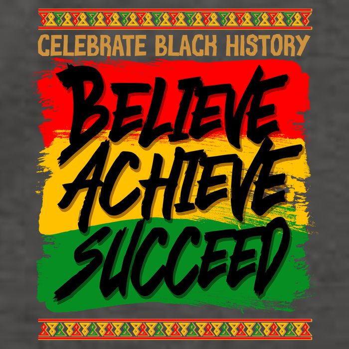 Celebrate Black History Believe Achieve Succeed Vector Backpack