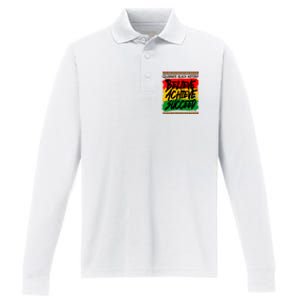 Celebrate Black History Believe Achieve Succeed Performance Long Sleeve Polo