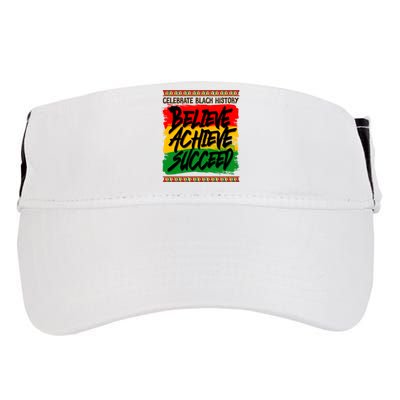 Celebrate Black History Believe Achieve Succeed Adult Drive Performance Visor