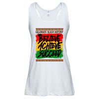 Celebrate Black History Believe Achieve Succeed Ladies Essential Flowy Tank