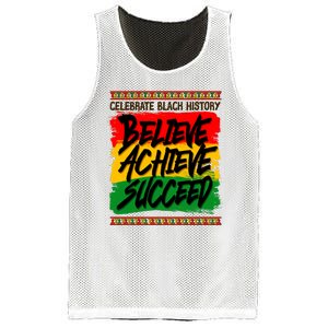 Celebrate Black History Believe Achieve Succeed Mesh Reversible Basketball Jersey Tank