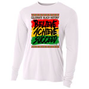 Celebrate Black History Believe Achieve Succeed Cooling Performance Long Sleeve Crew