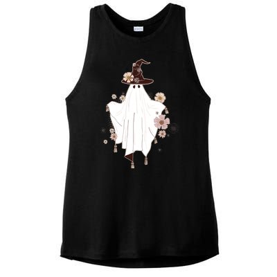 Cute Boho Halloween Ghost Ladies PosiCharge Tri-Blend Wicking Tank