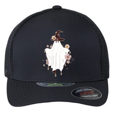 Cute Boho Halloween Ghost Flexfit Unipanel Trucker Cap