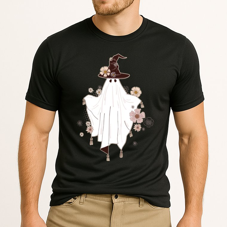 Cute Boho Halloween Ghost Performance Shirt