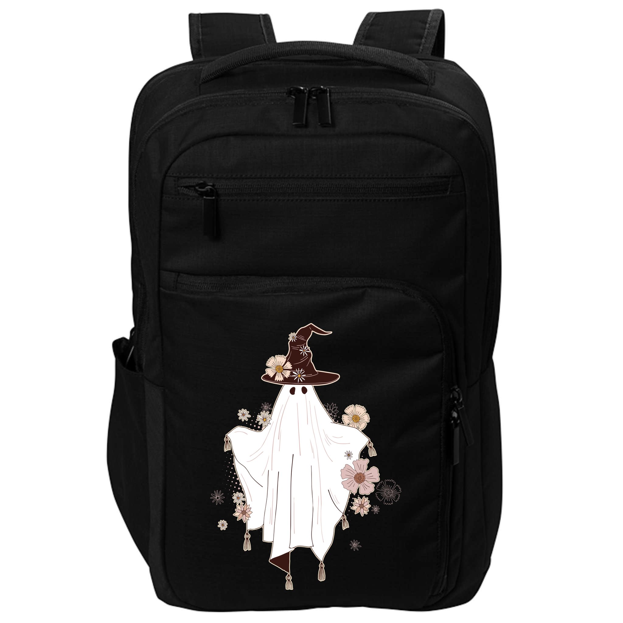 Cute Boho Halloween Ghost Impact Tech Backpack