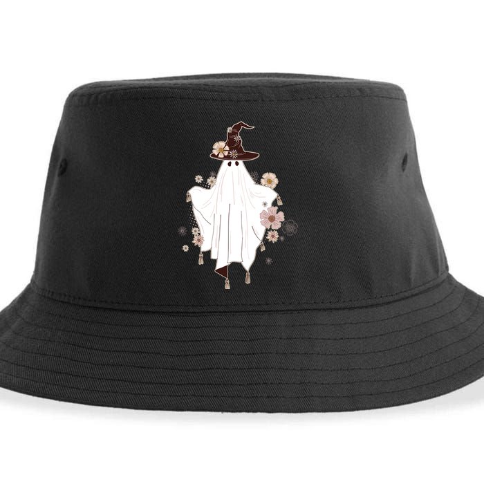 Cute Boho Halloween Ghost Sustainable Bucket Hat