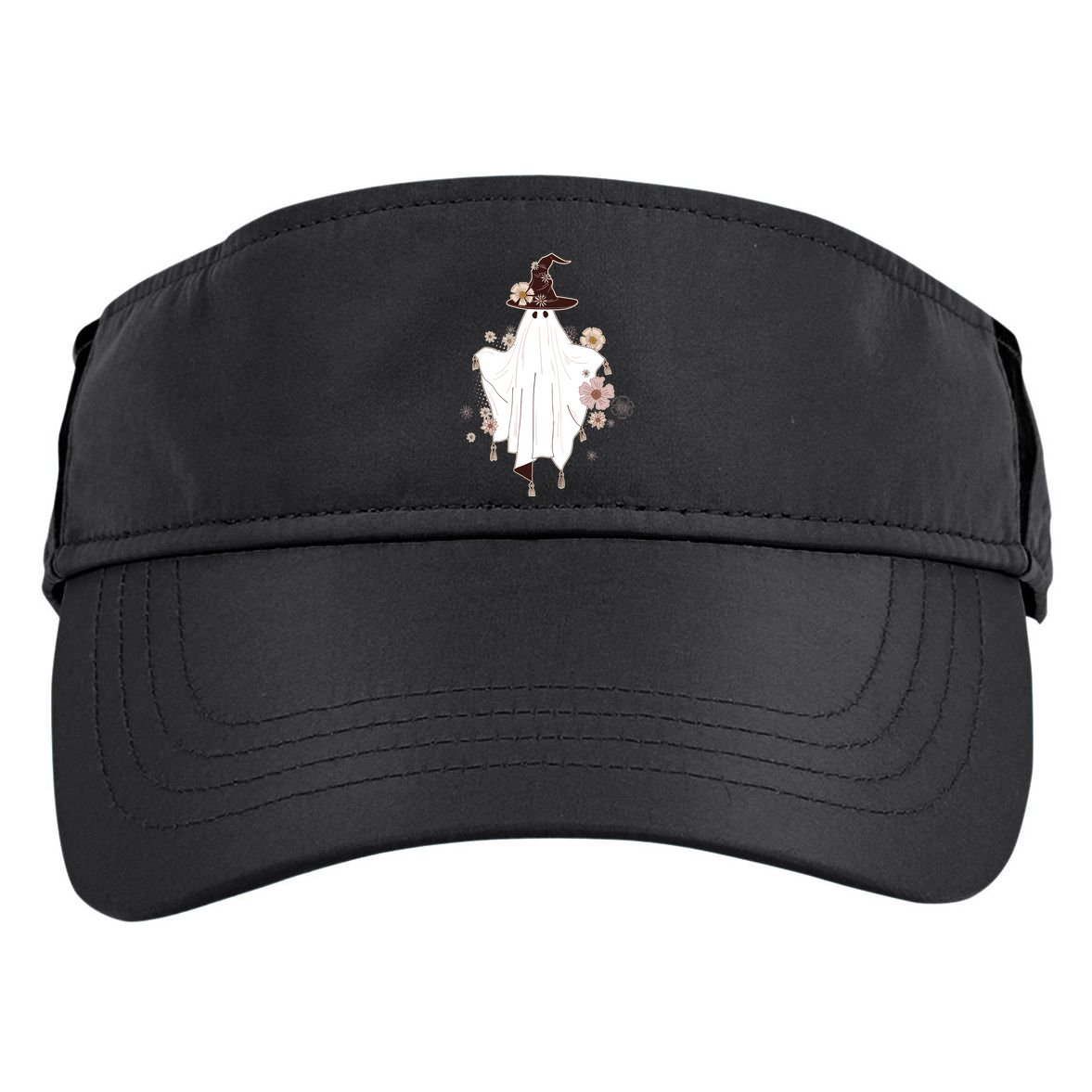 Cute Boho Halloween Ghost Adult Drive Performance Visor