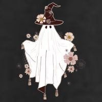 Cute Boho Halloween Ghost Adult Drive Performance Visor