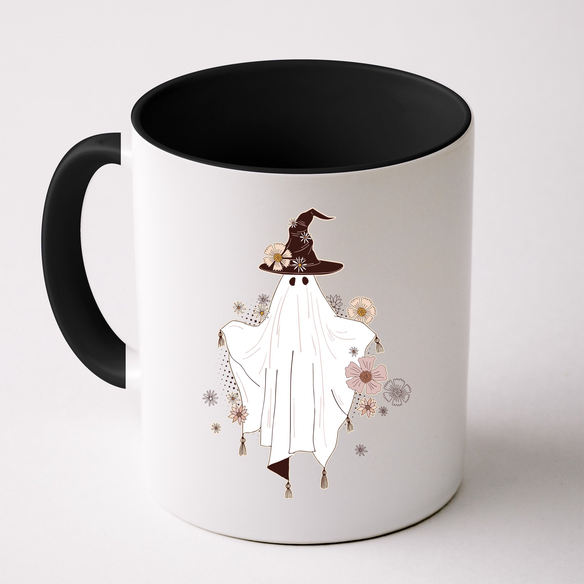 Cute Boho Halloween Ghost Mug