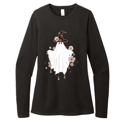 Cute Boho Halloween Ghost Womens CVC Long Sleeve Shirt