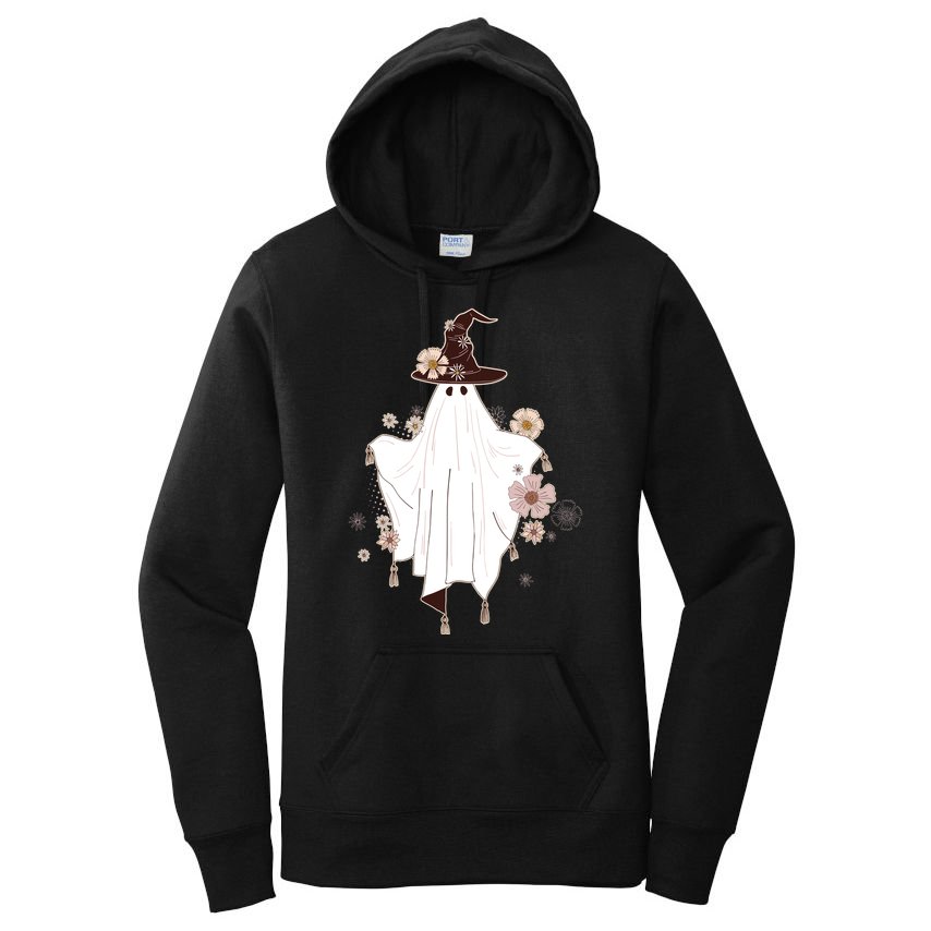 Cute Boho Halloween Ghost Women's Pullover Hoodie