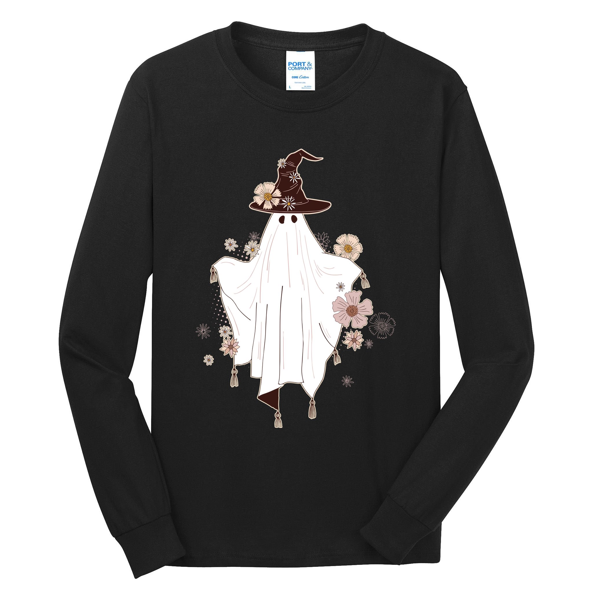 Cute Boho Halloween Ghost Tall Long Sleeve T-Shirt