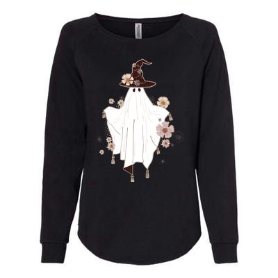 Cute Boho Halloween Ghost Womens California Wash Sweatshirt