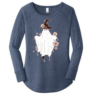 Cute Boho Halloween Ghost Women's Perfect Tri Tunic Long Sleeve Shirt