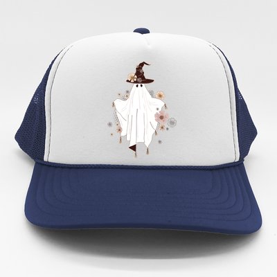 Cute Boho Halloween Ghost Trucker Hat