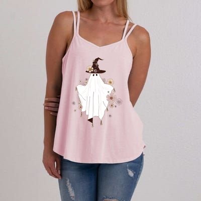 Cute Boho Halloween Ghost Women's Strappy Tank