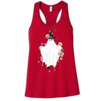 Cute Boho Halloween Ghost Women's Racerback Tank