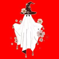 Cute Boho Halloween Ghost Baby Bodysuit