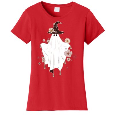 Cute Boho Halloween Ghost Women's T-Shirt