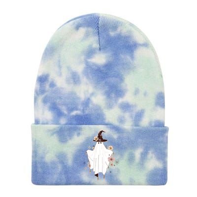 Cute Boho Halloween Ghost Tie Dye 12in Knit Beanie