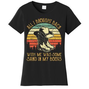 Cowboy Boots Hat Sand In My Boots T Southern Western Women's T-Shirt