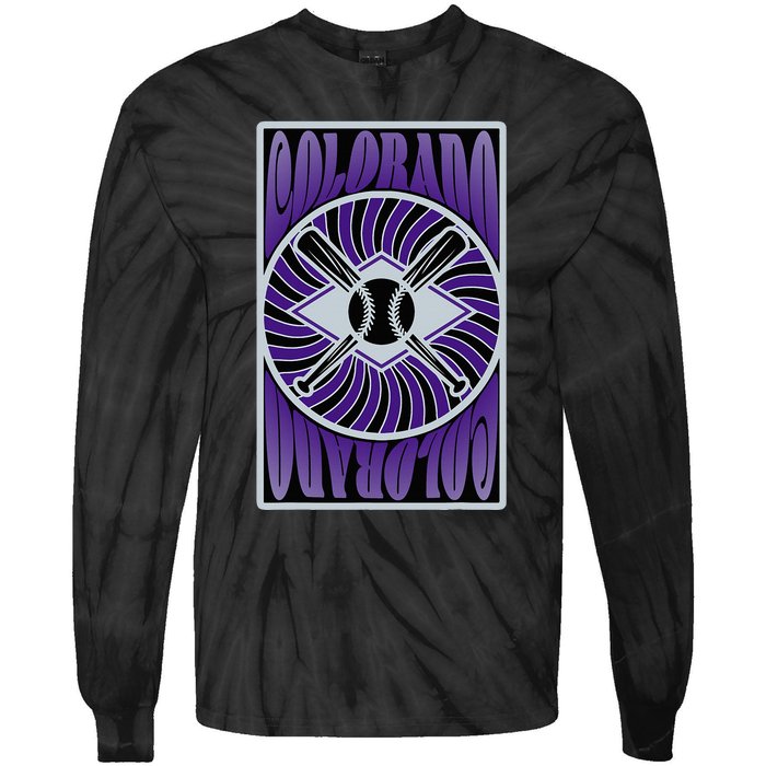 Colorado Baseball Hippie Tie-Dye Long Sleeve Shirt