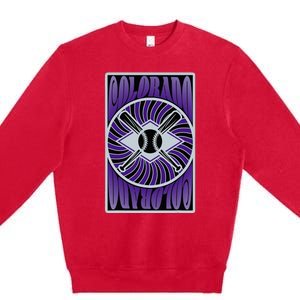 Colorado Baseball Hippie Premium Crewneck Sweatshirt