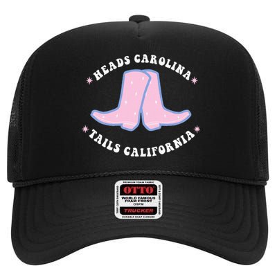 Cowgirl Boots Heads Carolina Tail California Western Country High Crown Mesh Back Trucker Hat