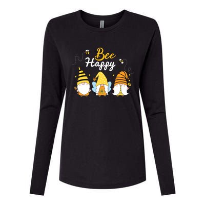 Cute Bee Happy Beekeeping Gnome Beekeeper Apiarist Gift Womens Cotton Relaxed Long Sleeve T-Shirt