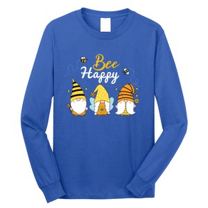 Cute Bee Happy Beekeeping Gnome Beekeeper Apiarist Gift Long Sleeve Shirt